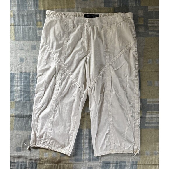 The Blues White Capri Straight Casual Button Women's Pants Plus Sz 20 - Picture 1 of 16
